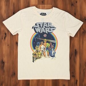 Star Wars T-Shirt Adults Medium Vintage Style Luke Skywalker Leia A New Hope Tee